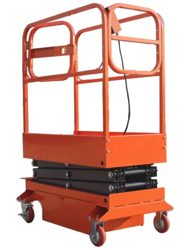 Подъемник ножничный передвижной аккумуляторный 240 кг, 3,9/5,9 м, 12/100 В/Ач TOR GTJY DC по ценам производителя в Санкт-Петербурге с доставкой по всей России
