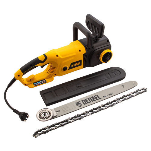 Пила цепная электрическая EDS-2000, 2 кВт,продольная, шина 40 см, шаг 3/8, паз 1.3 мм, 56 звеньев Denzel купить в Москве с доставкой по всей России | ProtosMarket.ru
