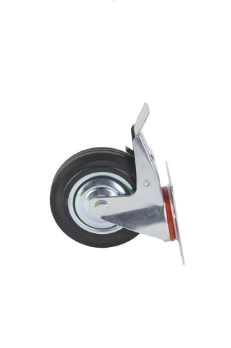 Колесо поворотное резина SCb 63 160 мм с тормозом (F) по ценам производителя в Санкт-Петербурге с доставкой по всей России