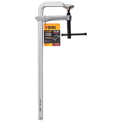 Струбцина F-образная, 100x400мм, кованая Denzel купить в Москве с доставкой по всей России | ProtosMarket.ru