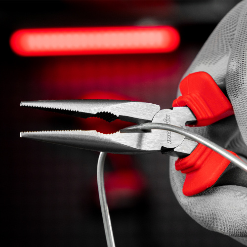 Длинногубцы прямые, 180 мм, хром-ванадий, двухкомпонентные рукоятки Matrix по ценам производителя в Санкт-Петербурге с доставкой по всей России