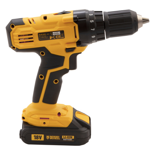 Дрель-шуруповерт аккумуляторная CDL-IB-18-02, Li-Ion, 18 В, 2 акк. Denzel купить в Москве с доставкой по всей России | ProtosMarket.ru