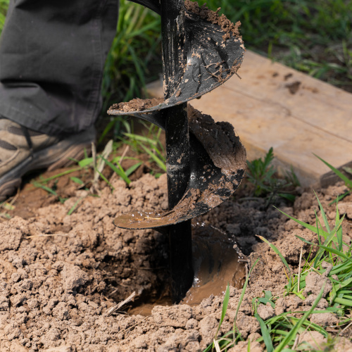 Шнек для грунта ER-150, диаметр 150 мм, длина 800 мм,соединение 20 мм, съемный нож Denzel по ценам производителя в Санкт-Петербурге с доставкой по всей России