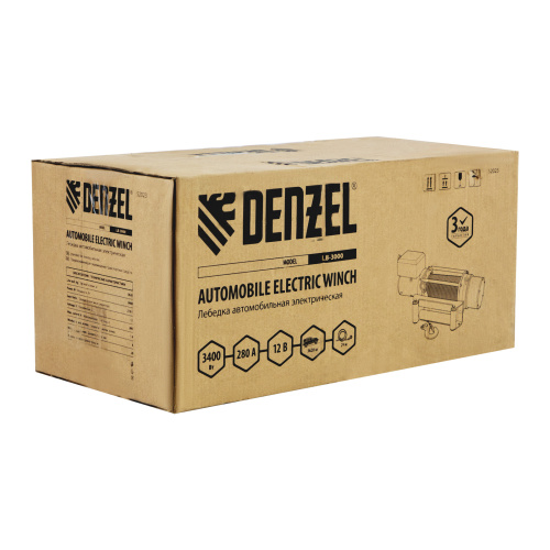 Лебедка автомобильная электрическая LB-3000.3.6 т, 3.4 кВт, 12 В Denzel по ценам производителя в Санкт-Петербурге с доставкой по всей России