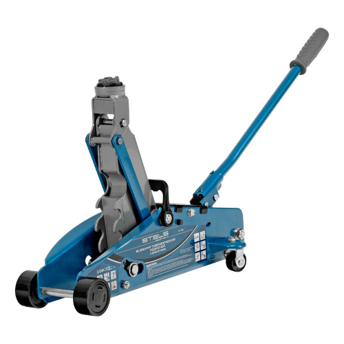 Домкрат гидравлический подкатной с фиксатором, 2.5 т, Safety Pin, 140-385 мм, в кейсе Stels по ценам производителя в Санкт-Петербурге с доставкой по всей России