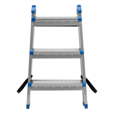 Стремянка двухсторонняя 3 ступени, сталь профиль, стальные ступени, Сибртех купить в Москве с доставкой по всей России | ProtosMarket.ru