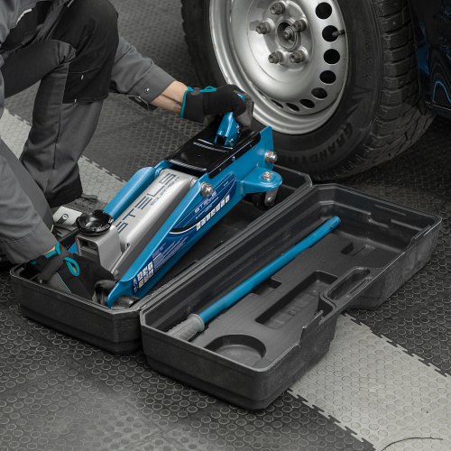 Домкрат гидравлический подкатной, высокий подъем, 3т, SUV, 190-535 мм, в кейсе Stels по ценам производителя в Санкт-Петербурге с доставкой по всей России