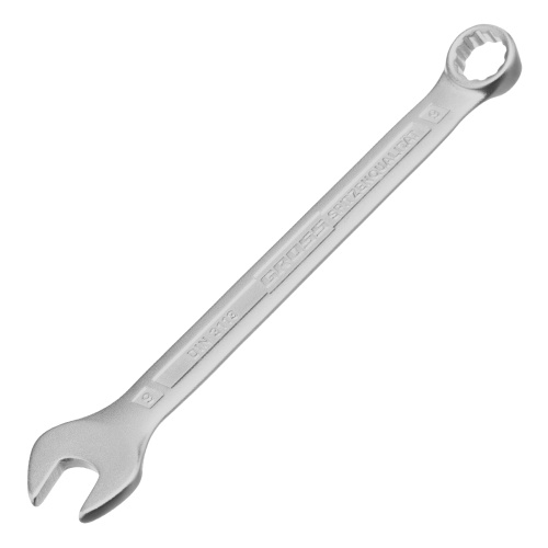 Ключ комбинированный 9 мм, CrV, холодный штамп Gross по ценам производителя в Санкт-Петербурге с доставкой по всей России