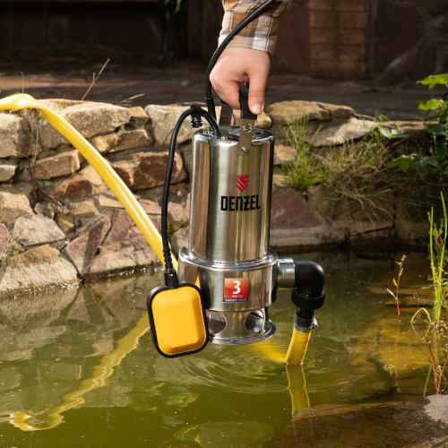 Дренажный насос DP1100X, 1100 Вт, подъем 11 м, 15500 л/ч Denzel купить в Москве с доставкой по всей России | ProtosMarket.ru