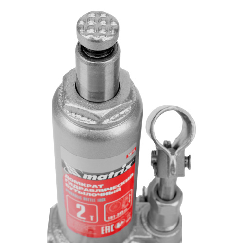 Домкрат гидравлический бутылочный, 2 т, высота подъема 181-345 мм Matrix по ценам производителя в Санкт-Петербурге с доставкой по всей России