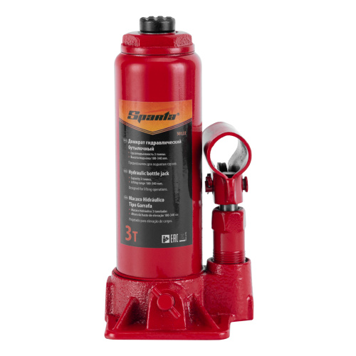 Домкрат гидравлический бутылочный, 3т, h подъема 180-340 мм Sparta по ценам производителя в Санкт-Петербурге с доставкой по всей России