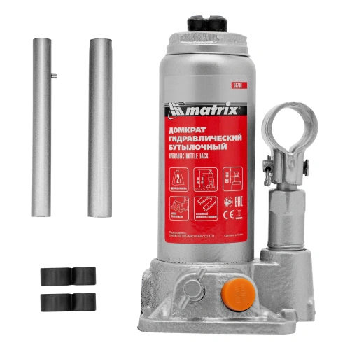 Домкрат гидравлический бутылочный, 2 т, h подъема 158-308 мм Matrix по ценам производителя в Санкт-Петербурге с доставкой по всей России