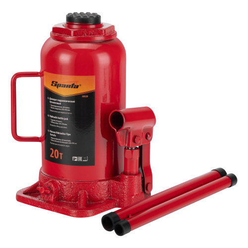 Домкрат гидравлический бутылочный, 20 т, h подъема 250-470 мм Sparta по ценам производителя в Санкт-Петербурге с доставкой по всей России