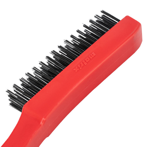 Щетка зачистная четырехрядная, закаленная прямая проволока с пластиковой ручкой Matrix по ценам производителя в Санкт-Петербурге с доставкой по всей России