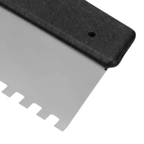 Шпатель из нержавеющей стали, 300 мм, зуб 8 х 8 мм, пластмассовая ручка Сибртех купить в Москве с доставкой по всей России | ProtosMarket.ru