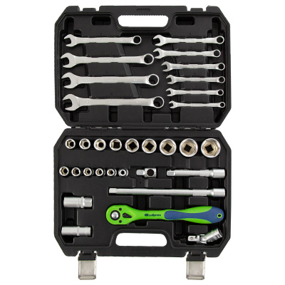 Набор инструментов 32 предмета, CrV, 1/2" Сибртех купить в Москве с доставкой по всей России | ProtosMarket.ru