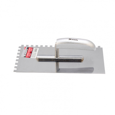 Гладилка из нержавеющей стали, 280 x 130 мм, деревянная ручка, зуб 8 x 8 мм Matrix по ценам производителя в Санкт-Петербурге с доставкой по всей России