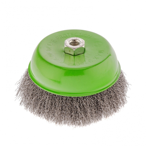 Щетка для УШМ, 150 мм, М14, "чашка", витая проволока 0.3 мм Сибртех по ценам производителя в Санкт-Петербурге с доставкой по всей России