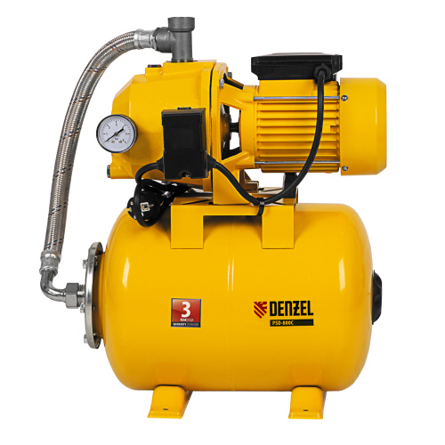 Насосная станция эжекторная PSD800C, 800 Вт, 2400 л/ч, ресивер 24 л, всасывание 20 м Denzel по ценам производителя в Санкт-Петербурге с доставкой по всей России