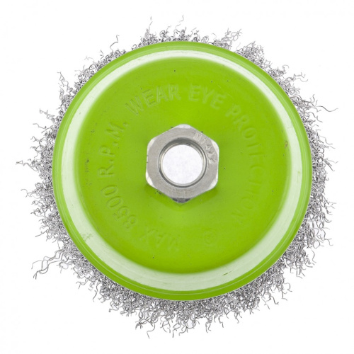 Щетка для УШМ, 100 мм, М14, "чашка", витая проволока Сибртех по ценам производителя в Санкт-Петербурге с доставкой по всей России