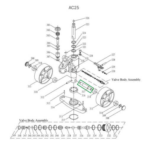 Ось крепления рулевых колес для гидравлических тележек DF25 по ценам производителя в Санкт-Петербурге с доставкой по всей России