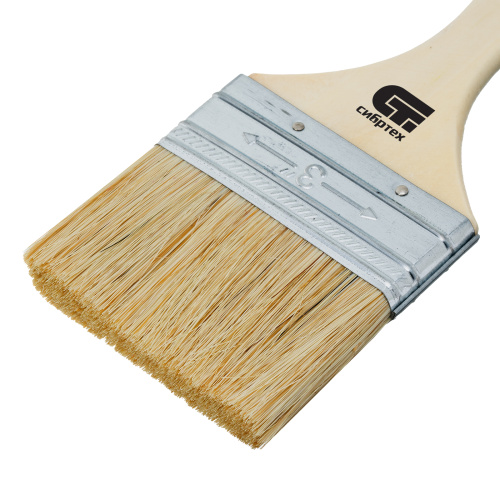 Кисть плоская 75 мм, натуральная щетина, деревянная ручка Сибртех купить в Москве с доставкой по всей России | ProtosMarket.ru