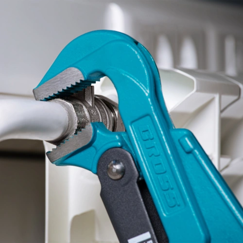 Ключ трубный рычажный 1.5, №2, цельнокованый, CrV, тип "L" Gross купить в Москве с доставкой по всей России | ProtosMarket.ru