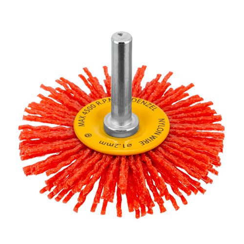 Щетка для дрели, 65 мм, Плоская, со шпилькой, нейлоновая щетина Denzel по ценам производителя в Санкт-Петербурге с доставкой по всей России