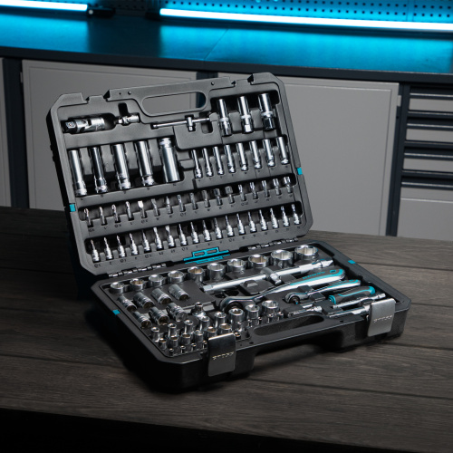 Набор инструментов, 1/4", 1/2", CrV, 120 зубьев, 109 предметов Gross купить в Москве с доставкой по всей России | ProtosMarket.ru