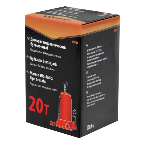 Домкрат гидравлический бутылочный, 20 т, h подъема 250-470 мм Sparta по ценам производителя в Санкт-Петербурге с доставкой по всей России