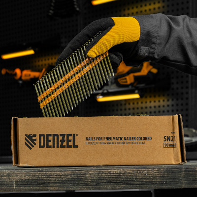Гвозди для пнев. нейлера (крашен.) длина - 90 мм, диам. - 3,05 мм, 2000 шт. Denzel купить в Москве с доставкой по всей России | ProtosMarket.ru