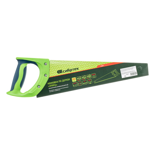 Ножовка по дереву "Зубец", 350 мм, 7-8 TPI, каленый зуб 2D, двухкомпонентная рукоятка Сибртех купить в Москве с доставкой по всей России | ProtosMarket.ru