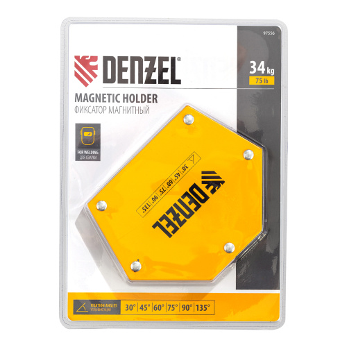 Фиксатор магнитный для сварочных работ усилие 75 LB, 30х45х60х75х90х135 град. Denzel по ценам производителя в Санкт-Петербурге с доставкой по всей России