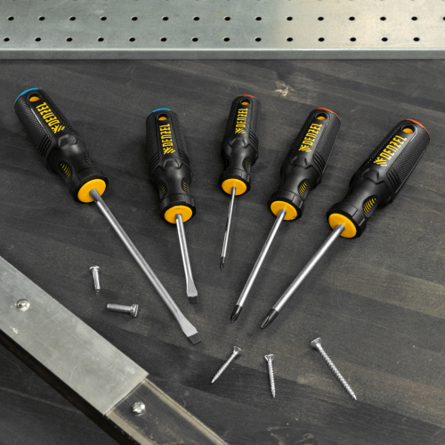 Набор отверток, 5 шт., PH+SL, S2, 3к рукоятка Denzel купить в Москве с доставкой по всей России | ProtosMarket.ru