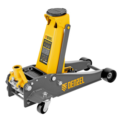 Домкрат гидравлический подкатной, 3 т, 125-470 мм, быстрый подъем, проф. Denzel по ценам производителя в Санкт-Петербурге с доставкой по всей России