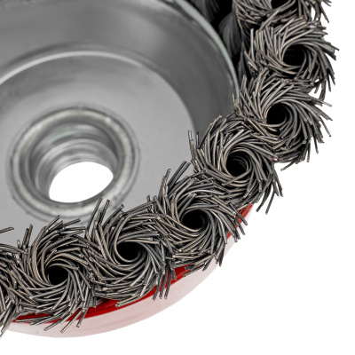 Щетка для УШМ, 100 мм, М14, "чашка", крученая проволока 0.5 мм Matrix по ценам производителя в Санкт-Петербурге с доставкой по всей России