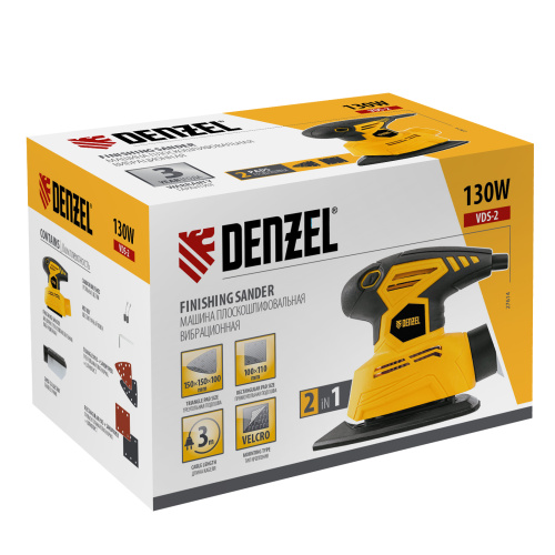 Машина плоскошлифовальная вибрационная 2 в 1 VDS-2, 130 Вт, 14000 об/мин Denzel купить в Москве с доставкой по всей России | ProtosMarket.ru