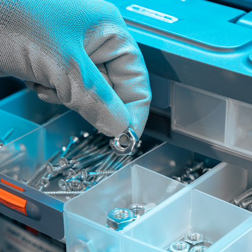 Органайзер для хранения с выдвижными лотками 310х150х260мм, 4 секции, пластик Stels купить в Москве с доставкой по всей России | ProtosMarket.ru