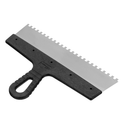 Шпатель из нержавеющей стали, 300 мм, зуб 6 х 6 мм, пластмассовая ручка Сибртех купить в Москве с доставкой по всей России | ProtosMarket.ru