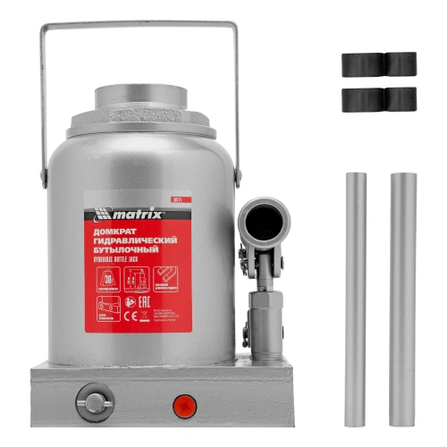 Домкрат гидравлический бутылочный, 30 т, h подъема 244-370 мм Matrix по ценам производителя в Санкт-Петербурге с доставкой по всей России