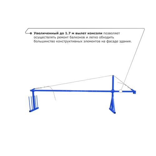 Строительная люлька ZLP-800 (длина платформы 10 м, длина троса 80 м) по ценам производителя в Санкт-Петербурге с доставкой по всей России
