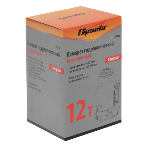 Домкрат гидравлический бутылочный 12 т, h подъема 205-400 мм Sparta Compact по ценам производителя в Санкт-Петербурге с доставкой по всей России