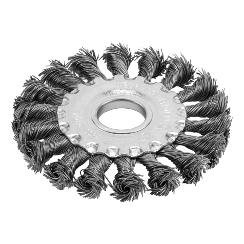 Щетка для УШМ, 100 мм, посадка 22.2 мм, плоская, крученая проволока 0.5 мм Сибртех по ценам производителя в Санкт-Петербурге с доставкой по всей России