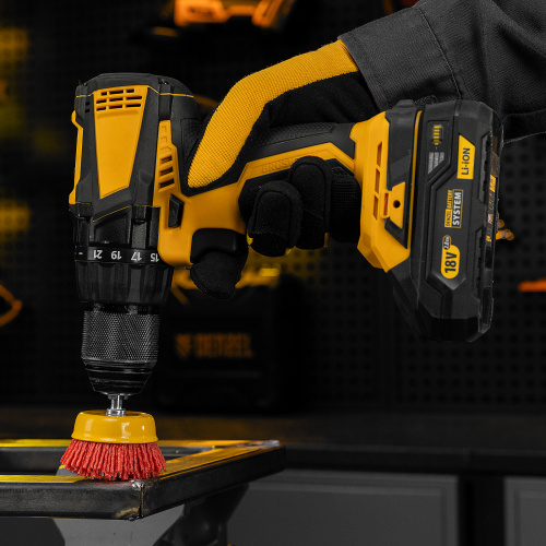 Щетка для дрели, 65 мм, Чашка, со шпилькой, нейлоновая щетина Denzel по ценам производителя в Санкт-Петербурге с доставкой по всей России