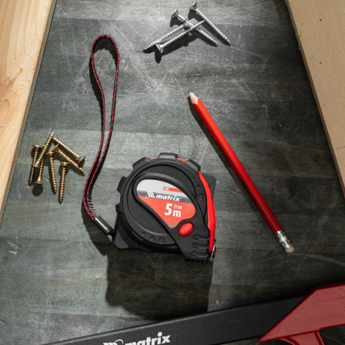 Рулетка Status Magnet 3 fixations,5 м х 25 мм,обрезиненный корпус,зацеп с магнитом Matrix по ценам производителя в Санкт-Петербурге с доставкой по всей России