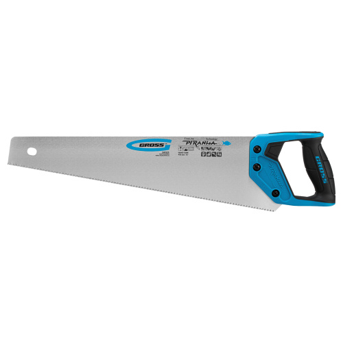 Ножовка по дереву "Piranha", 450 мм, 11-12 TPI, зуб-3D, каленый зуб, двухкомпонентная рукоятка Gross купить в Москве с доставкой по всей России | ProtosMarket.ru