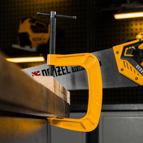 Струбцина G-образная, усиленная, 100 мм Denzel купить в Москве с доставкой по всей России | ProtosMarket.ru