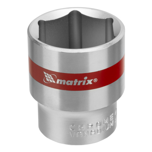 Головка торцевая, 27 мм, шестигранная, CrV, под квадрат 1/2, хромированная Matrix купить в Москве с доставкой по всей России | ProtosMarket.ru