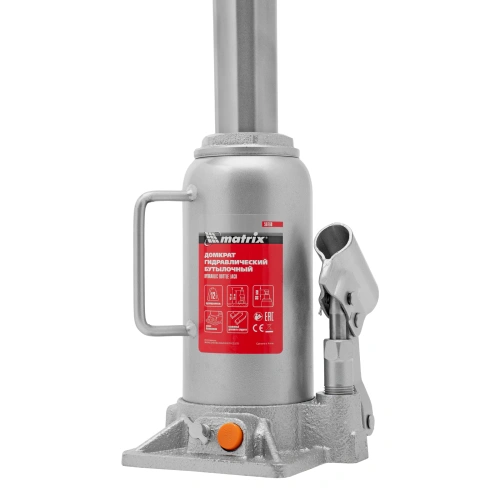 Домкрат гидравлический бутылочный, 12 т, h подъема 230-465 мм Matrix по ценам производителя в Санкт-Петербурге с доставкой по всей России