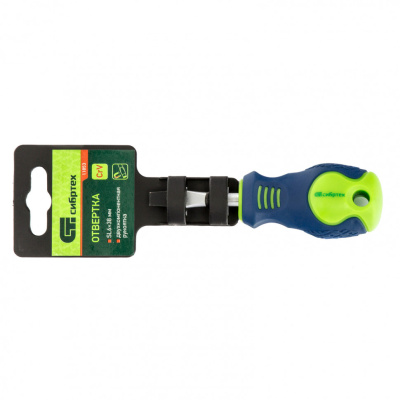 Отвертка, SL6 х 38 мм, CrV, двухкомпонентная рукоятка Сибртех купить в Москве с доставкой по всей России | ProtosMarket.ru